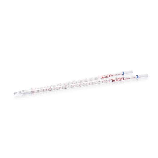 KIMBLE KIMAX Reverse Graduated Pipet, Class A, TD, Batch Serialized and Certified, 1mL, 12/PK