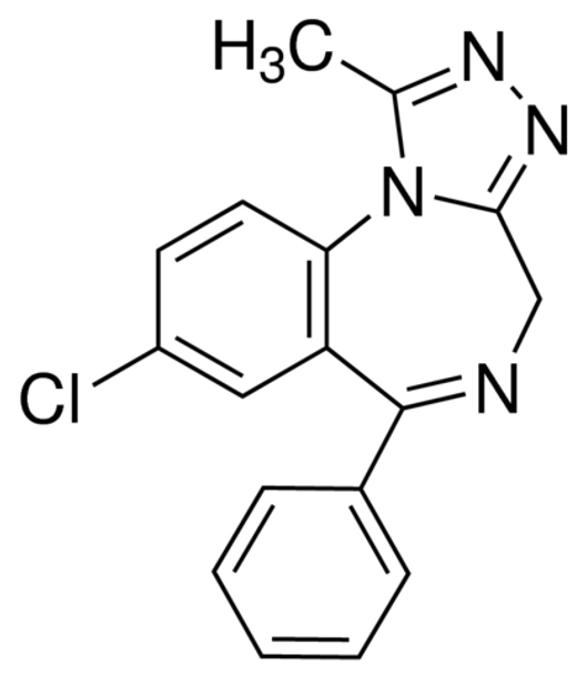 Alprazolam solution 1.0 mg/mL in methanol, ampule of 1 mL, certified reference material, Cerilliant