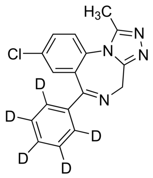 Alprazolam-d5 solution 1.0 mg/mL in methanol, ampule of 1 mL, certified reference material, Cerilliant