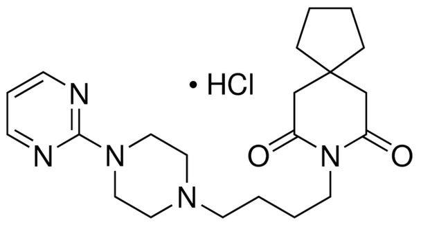 Buspirone hydrochloride solution 1.0 mg/mL in methanol (as free base), ampule of 1 mL, certified reference material, Cerilliant