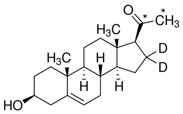 Pregnenolone-13C2,D2 solution 100ug/mL in acetonitrile, certified reference material, ampule of 1 mL, Cerilliant