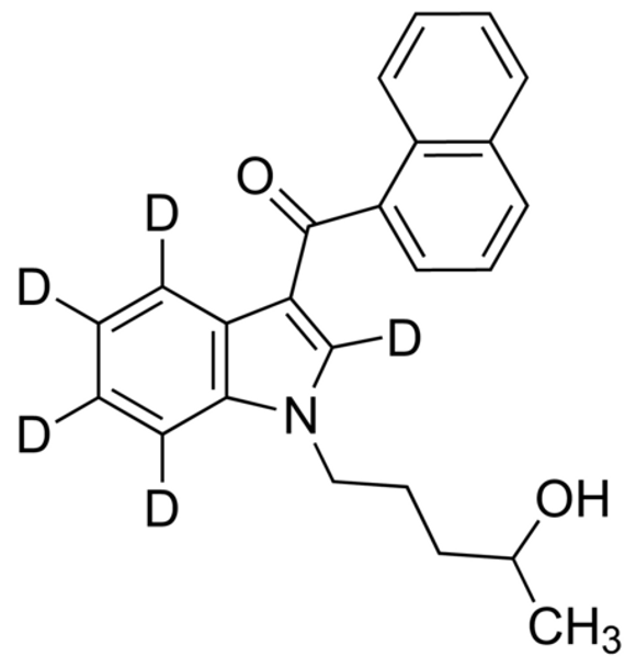 JWH-018 4-Hydroxypentyl metabolite-D5 (indole-D5) solution 100 ug/mL in methanol, ampule of 1 mL, certified reference material, Cerilliant