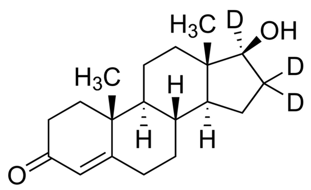 Testosterone-d3 (16, 16, 17-d3) solution 100 ug/mL in acetonitrile, ampule of 1 mL, certified reference material, Cerilliant