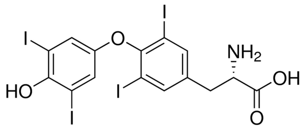 L-Thyroxine (T4) solution 100 ug/mL in methanol with 0.1N NH3, ampule of 1 mL, certified reference material, Cerilliant