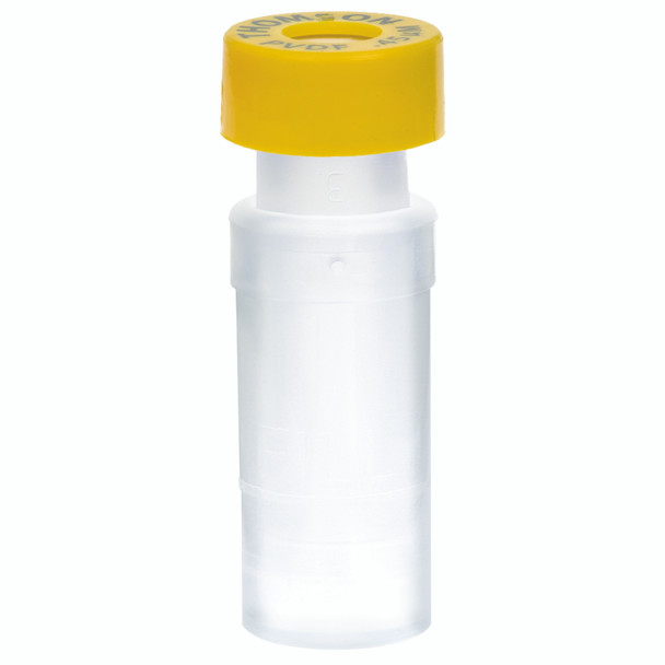 Thomson Standard, Filter Vial, PVDF 0.45um, Pre-Slit Septum, Yellow Cap, CS/200
