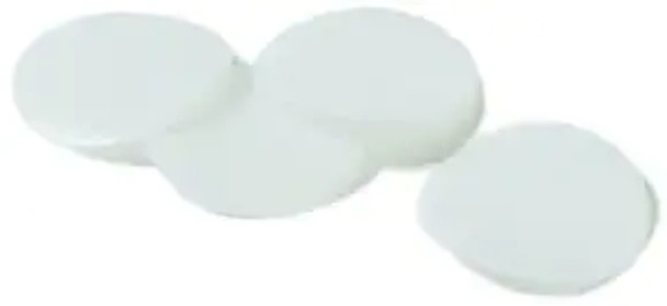 Cap liner, white PTFE, for use with 2 mL vial, standard opening, pkg of 100 ea