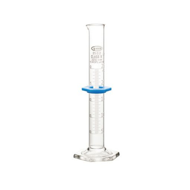 GRADUATED CYLINDERS, DOUBLE SCALE, CLASS A, BATCH CERTIFIED, 25ML