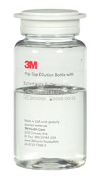 3M Flip-Top Dilution Bottles, Butterfield Buffer, 99mL, 60 per case
