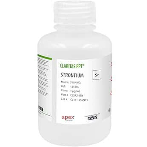 Strontium, 1ug/mL (1 ppm) for ICP-MS, 125 mL