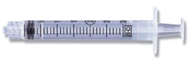 BD 301073 LUER-LOK SYRINGE, 3CC WITHOUT SAFETY, SYRINGE ONLY, NON-STERILE, DISPOSABLE, 1600/CS