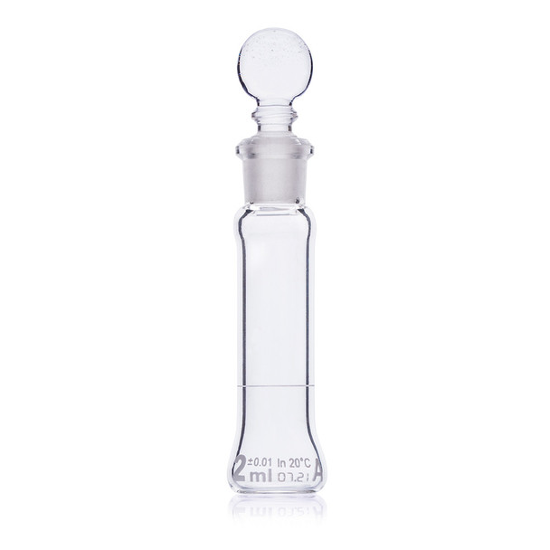 Flask, Volumetric , Globe Glass, 1mL, Class A, To Contain (TC), ASTM E237, 6/Box