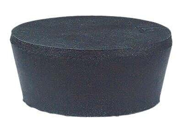 Cole-Parmer Essentials Solid Black Rubber Stoppers, Standard Size 8; 12/Pk