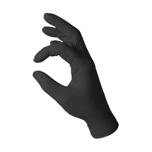 Visible Black Nitrile Gloves, Large, 100/box, 1,000/Case