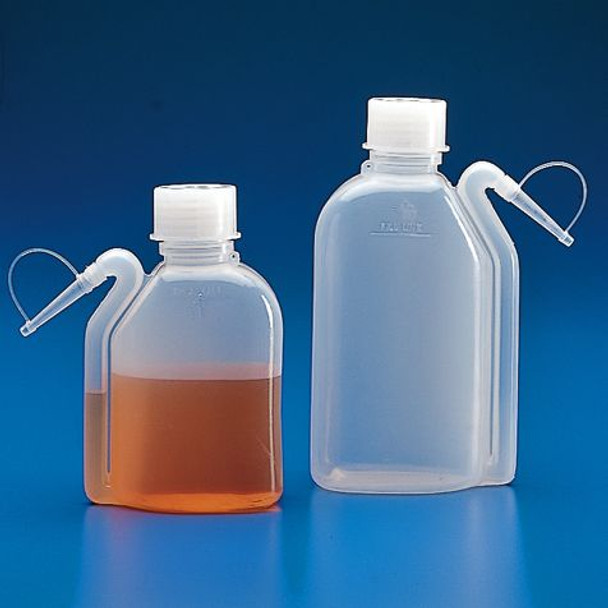 Wash Bottle, Squeeze with Integral Molded Dispensing Tip, Screwcap, PE, 500mL, Bag/10
