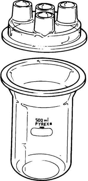Pyrex resin reaction kettles, capacity 4,000 mL