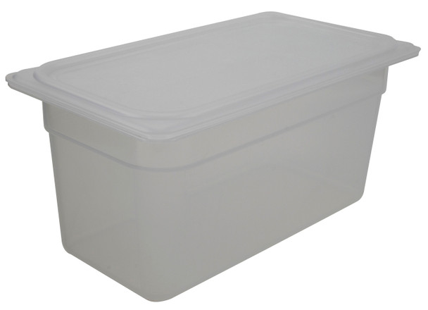 Translucent PP Pans w PP Lids, 5.6Qt CS/6