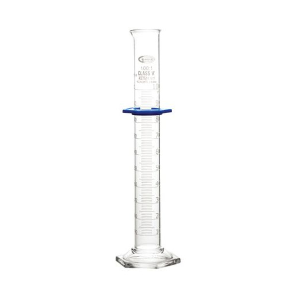 GRADUATED CYLINDERS, DOUBLE SCALE, CLASS A, INDIVIDUALLY CERTIFIED, 100 mL