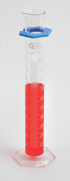 GRADUATED CYLINDERS, DOUBLE SCALE, BOROSILICATE GLASS, 500 mL, 8/PK