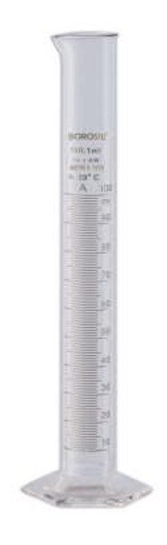Graduated Measuring Cylinder Single Metric Pour Out ASTM Class B 50ml TC