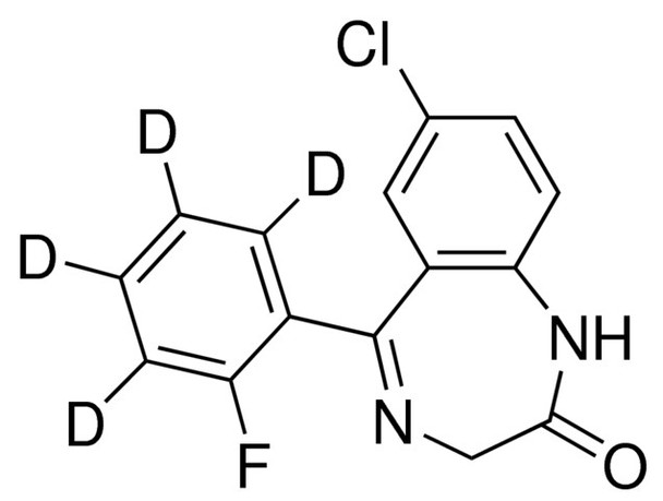 Desalkylflurazepam-d4 solution 100 ug/mL in methanol, ampule of 1 mL, certified reference material, Cerilliant