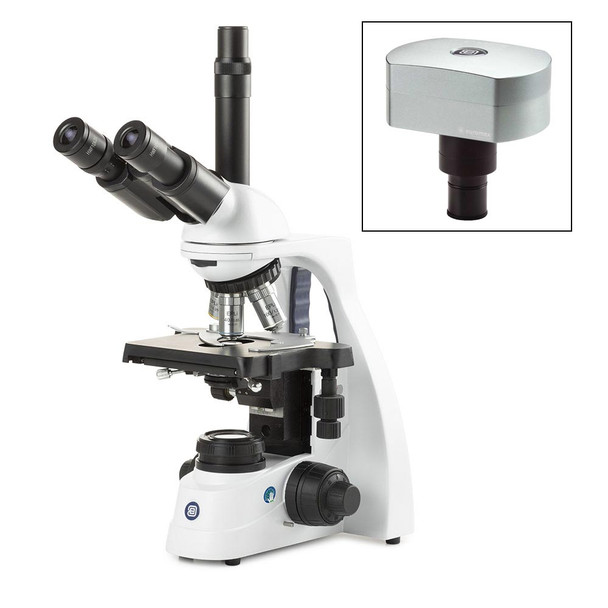bScope tri microscope, HWF 10x/20mm, eyepieces and quintuple nosepiece