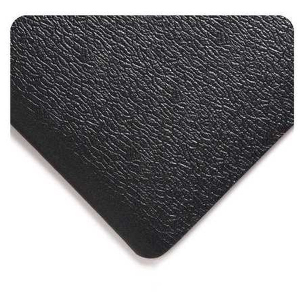 Soft Step Floor Mat, Black, 3 ft. W x 5 ft. L, 3/8" Thick, PVC Blown Sponge