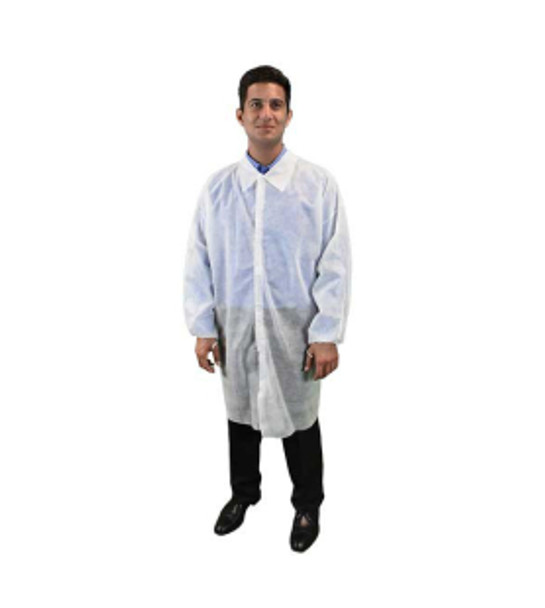 Heavy-Duty Lab Coat, Large