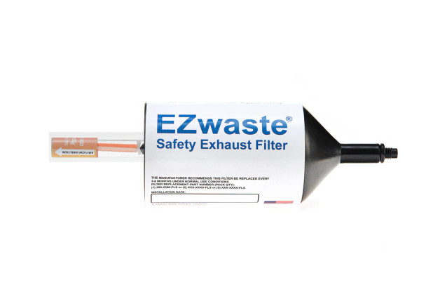 EZwaste 110 HPLC Solvent Waste System, _-28 Thread Size Replacement Chemical Exhaust Filter with Indicator, Activated Carbon, 1/EA