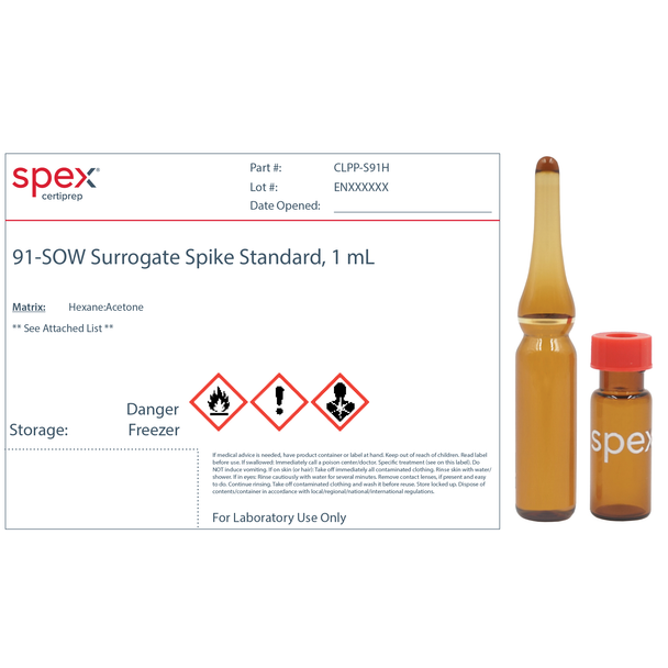 91-SOW Surrogate Spike Organic Pesticide Standard in Hexane:Acetone, 1 mL