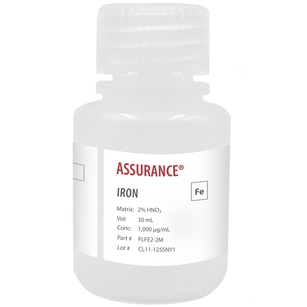 Assurance Grade Iron, 1,000 ug/mL (1,000 ppm) for AA and ICP in HNO3, 30 mL