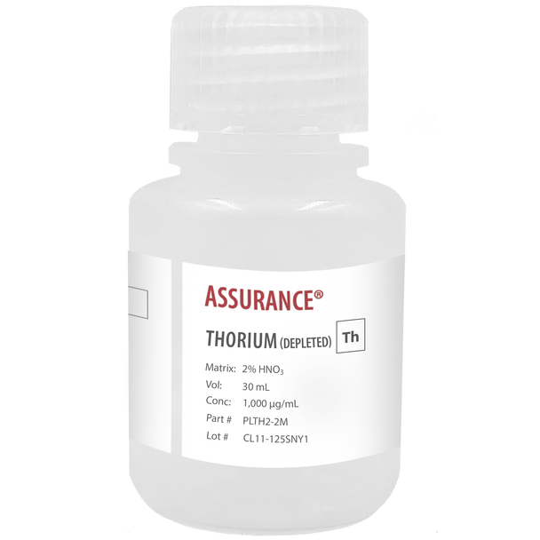 Assurance Grade Thorium, 1,000 ug/mL (1,000 ppm) for AA and ICP in HNO3, 30 mL