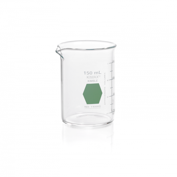 BEAKER, GRIFFIN, LOW,GRN SCALE, 150ML, CS/12