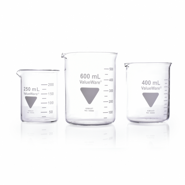 BEAKER, GRIFFIN, LOW, SCALE, 50ML, VALUEWARE,  CS/48