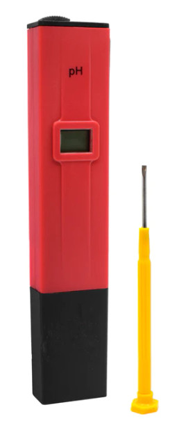 Pocket pH Tester - pH Range 0.0 to 14.0, Â±0.1 Accuracy - Digital Display - Includes Screwdriver, Plastic Storage Case and Instructions