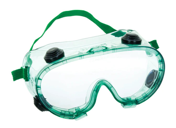 Safety Goggles - Indirect Vent, Anti-Fog - Elastic Strap, Adjustable Fit