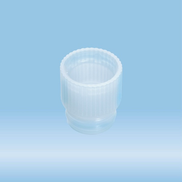 Push cap, transparent, suitable for tubes 13 mm, 1000/cs