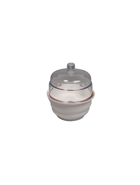 DESICCATOR, NON-VACUUM, WHITE BASE, PP/PC, 6in