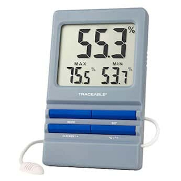 Traceable Calibrated Thermohygrometer with Alarm; External Sensor