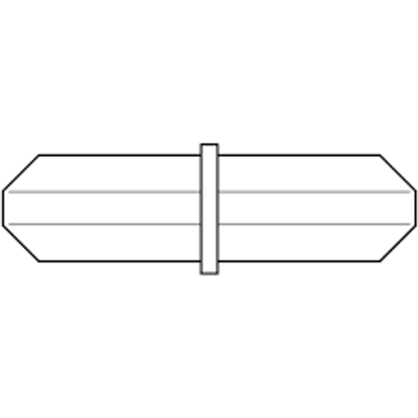 Spinbar magnetic stir bar PTFE-coated, octagonal, size 2 in. × 5/16 in., white