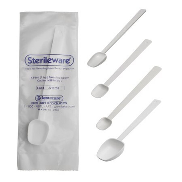 SP Bel-Art Sterileware Long Handled Sampling Spoon, 200/EA (individually wrapped)