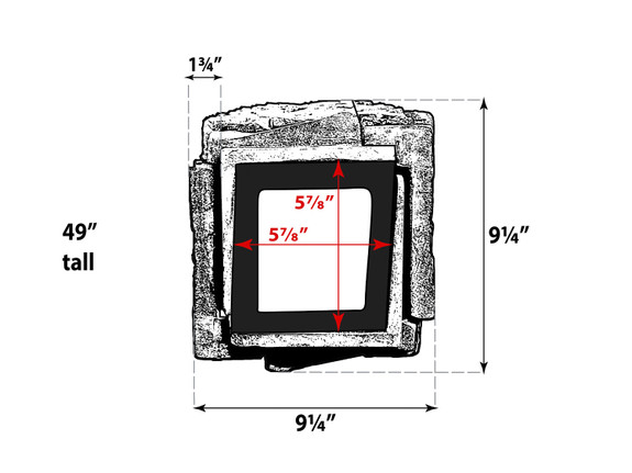 Colorado Dry Stack Stone Split Column Wrap - Narrow
