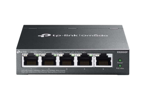 ES205GP Omada 5-Port Gigabit Easy Managed Switch with 4-Port PoE+