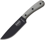 ESEE-6HM Modified Handle Micarta, Plain Edge, Leather Sheath