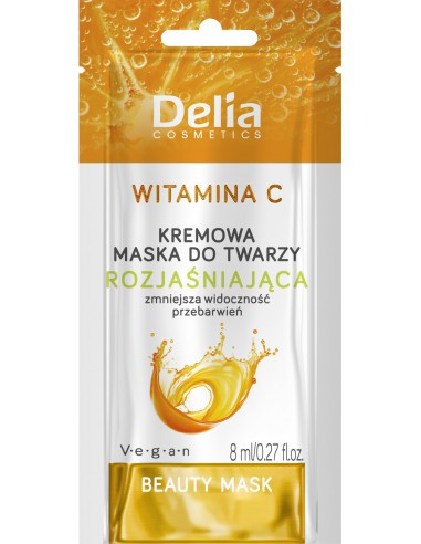 Posvjetljujuća maska idealna za kožu bez sjaja i s nepravilnostima. Kremasta formula s vitaminom C pomaže ujednačiti ten i smanjiti vidljivost tamnih mrlja.