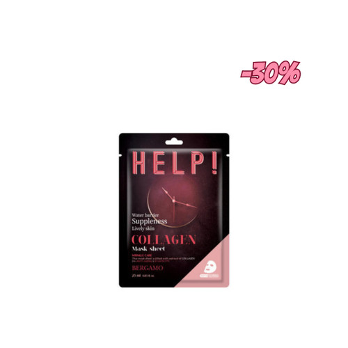 BERGAMO HELP! Kolagenska sheet maska, 25 ml