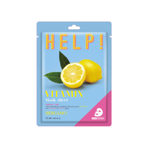 BERGAMO HELP! VITAMIN revitalizirajuća sheet maska za lice s vitaminima, 25 ml