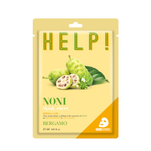BERGAMO HELP! NONI revitalizirajuća sheet maska za lice s ekstraktom nonija, 25 ml