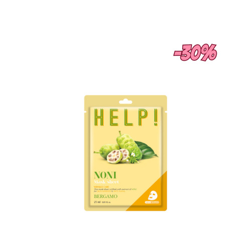 BERGAMO HELP! NONI revitalizirajuća sheet maska za lice s ekstraktom nonija, 25 ml