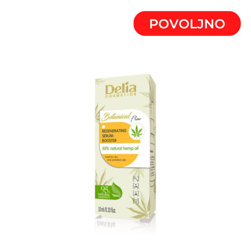 Delia serum smoothing s prirodnim uljem konoplje za suhu i osjetljivu kožu 30ml