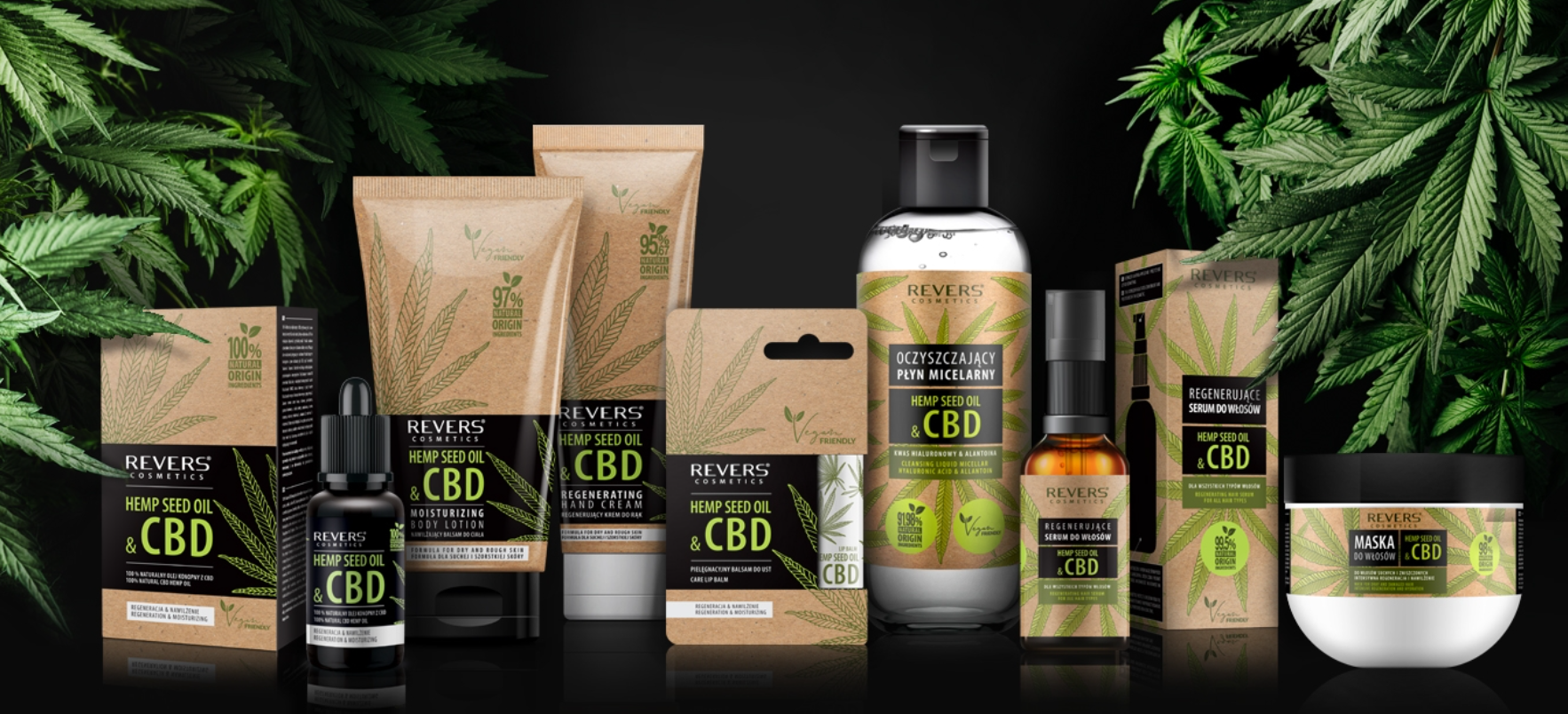 CBD kolekcija proizvoda za lice i kosu! 100% ulje konoplje pomaže Vašoj kosi i koži.